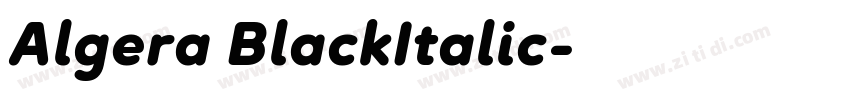 Algera BlackItalic字体转换